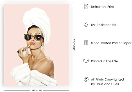 HAUS AND HUES Famous Female Wall Decor - Famous Hollywood Artist Pictures for Wall, Vanity Room Wall Art (Unframed, 16x20)