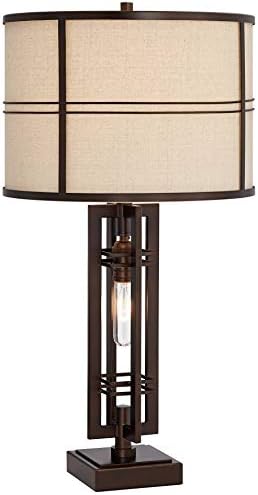 Trenton 28" Tall Table Lamp Bronze Oil-Rubbed Night Light Table Top Dimmer
