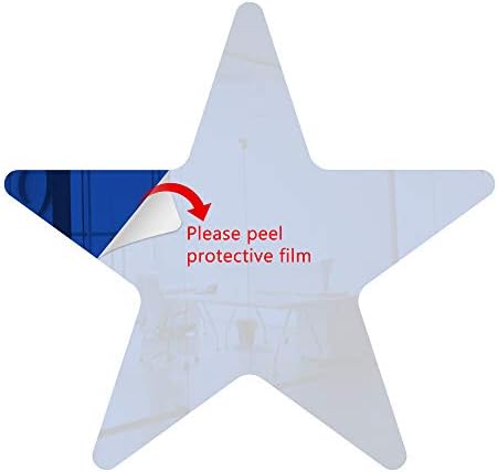 Acrylic Mirror 10” Dark Blue Star Flat DIY Smooth Edge Plexiglass .118 3MM Thick Rounded Corners Decor for Recreational Areas Libraries Daycare Kindergardens Stadium Arenas by Marketing Holders
