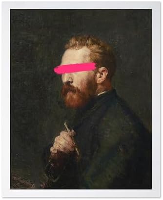 Poster Master Portrait of Vincent van Gogh Painting Print - Baroque Poster - Altered & Pop Art - Gift for Men & Women - Decor for Bedroom, Living Room or Office - 8x10 White Framed