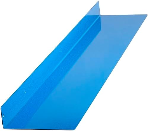 48x8 in Metal Floating Shelf Blue Wall Mounted - Made in The USA - Bedroom, Living Room, Bathroom, Kitchen