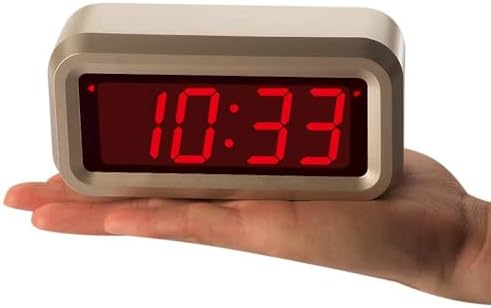 Alarm Clock for Bedrooms, LED Digital Clock Battery Operated Small Wall Clock with 3 Level Brightness Adjustable,Snooze,12/24Hr,1.2" Digital Display for Desk, Bebside,Table, Travel