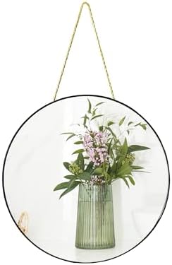 Funerom Black Round Wall Mirror 12.6 Inches Circle Mirror Bathroom Mirrors