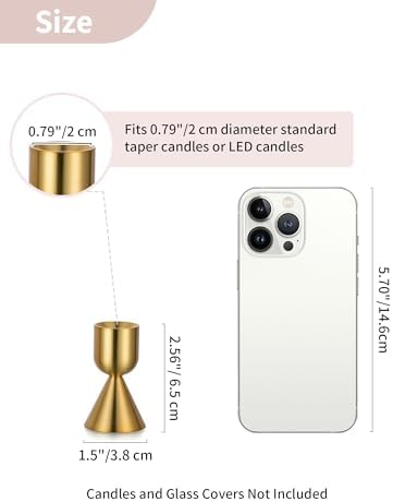 NUPTIO Brass Candlestick Holders Bulk: Solid Aluminum Taper Candleholders