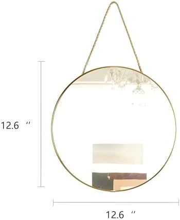 Funerom Gold Bathroom Mirror Round Wall Mirror 12.6 Inches Circle Mirror