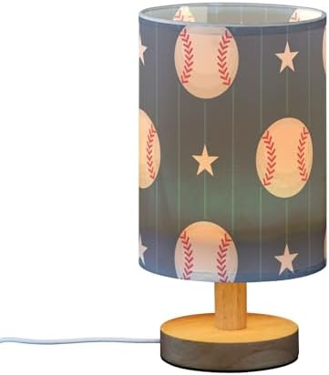 Sport Baseball LED Table Lamp with USB Port Rechargeable Lamps Bedroom Lamps for Nightstand Living Room Dorm Home Office Desk