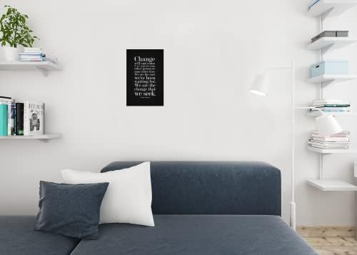 Barack Obama Poster Quote Change Will Not Come Motivational President Famous Office Decor Cool Wall Art Print Poster 12x18