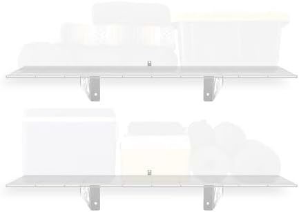 MonsterRax 12x36 Garage Wall Shelf 2-Pack, 300lb, White