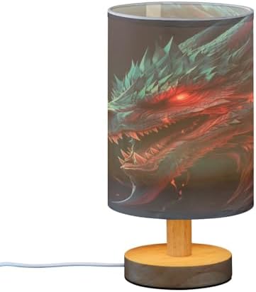 Dragon Animal Funny LED Table Lamp for Bedroom Bedside Lamp with USB Charging Ports Decor Nightstand for Living Room Reading Dorm Desk Home Office