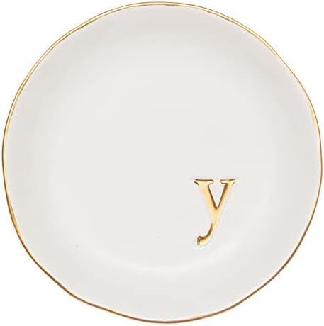 COLLECTIVE HOME Ceramic Jewelry Tray, Trinket Dish, Gifts for Women (Y)