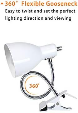 LALISU Desk lamp Eye-Caring Table Lamps, 360°Rotation Gooseneck Clip Lamp