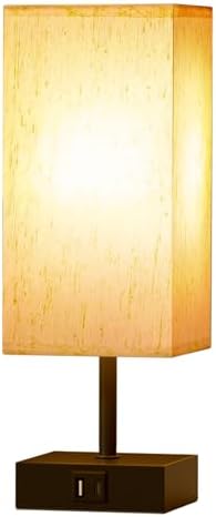 comzler Bedside Table Lamp Touch Control with USB A+ C Nightstand Lamps