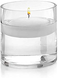 WGV Cylinder Vase, 4" W x 4" H, Floral Container, Glass Candle Holder Centerpiece Planter Terrarium for Wedding Party Event, Home Office Decor, Clear, 1 Piece