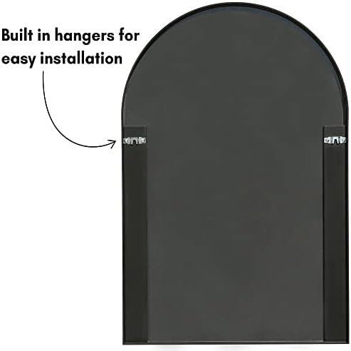 Americanflat 20x30 Arched Mirror - Large Hanging Mirrors with Durable Frame - Modern Mirror for Bathroom, Bedroom, Living Room - Mirrors for Wall Display and Home Decor - Black