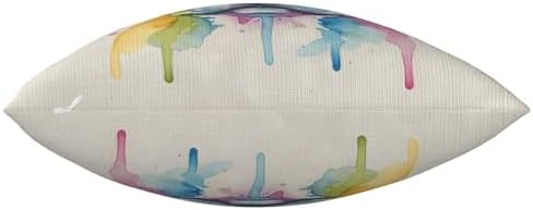 Watercolor Colorful French Bulldog Pillow Cover