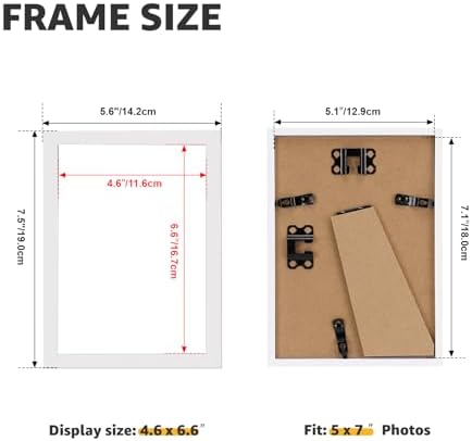 Giftgarden 5x7 Picture Frame Set of 18, Lightweight 5 by 7 Frames Bulk for Gallery Wall Photo Hanging and Tabletop Display, White
