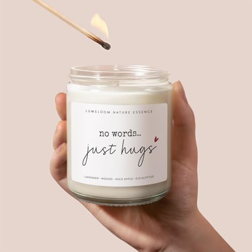 LUMELOOM Sympathy Gifts for Loss of Loved One- 9oz Lavender Scented Candle