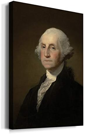 Renditions Gallery George Washington Presidental Portrait Wall Art, Premium Gallery Wrapped Canvas Decor, Ready to Hang, 27 in H x 16 in W, Made in America Print Artwork