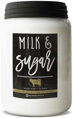 Milkhouse Milk & Sugar Soy Candle, 26 oz Farmhouse Jar, 150+ Hr Burn