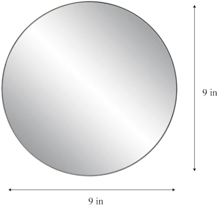 9 Inch Round Mirror for Tables at Wedding, Mirror Tiles for Crafts and DIY Projects