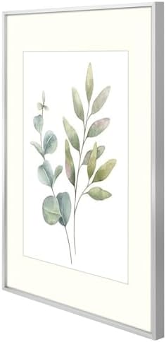 Golden State Art 16x24 Silver Aluminum Frame, Real Glass, Mat Fits 12x18