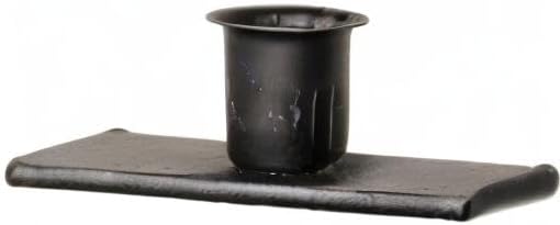Saving Shepherd Iron Window Sill Candle Holder - Heavy Wrought Iron Country Metal Taper Candlestick Stand by Amish Blacksmith Lancaster Pennsylvania USA - Satin Black