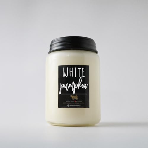 Milkhouse White Pumpkin Soy Candle, 26 oz Farmhouse Jar, 150+ Hr Burn