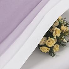 DWCN Faux Linen Ombre Short Sheer Curtains - 63 inch Length Gradient Semi Voile Curtains for Bedroom and Living Room, Set of 2 Grommet Top Window Curtain Panels, 42 x 63 Inches Long, Lavender