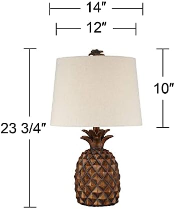 Paget 23 3/4" High Table Lamps Set of 2 Brown Pineapple Accent Coastal