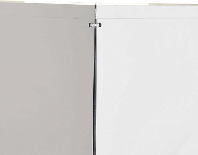 Efavormart 32" Silver Mirror Finish Wedding Decor Ideas Clear Display Box for Centerpieces with Interchangeable Lid and Base