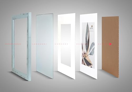 11x14 Picture Frame, Wall Gallery Photo Frame, Displays 11x14 inches without Mat or 8x10 inches with Mat, Blue 11x14 Frames