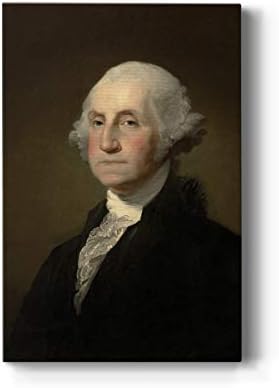 Renditions Gallery George Washington Presidental Portrait Wall Art, Premium Gallery Wrapped Canvas Decor, Ready to Hang, 27 in H x 16 in W, Made in America Print Artwork