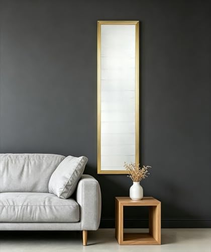 Mirror Full Length, Upgraded Body Wall Mirrors with Shatter-Proof Glass | ,Hanging or Leaning, Tall Mirror with Stand Aluminum Alloy Frame for Bedroom