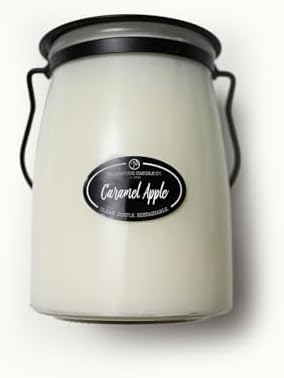 Milkhouse Caramel Apple Soy Candle, 22 oz Butter Jar, 120+ Hr Burn