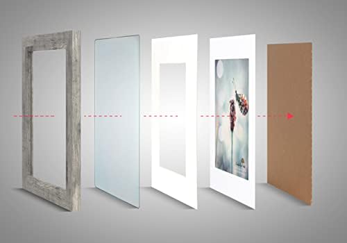 Grey 8x10 Picture Frame with Mat,Display 8x10 without Mat or 5x7 with Mat