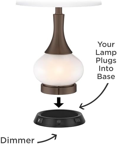 Helene 26" Tall Table Lamp Ceramic Dimmable USB Workstation Base