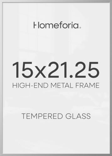 Homeforia 15x21.25 Silver Puzzle Picture Frame, High-End Metal, Glass