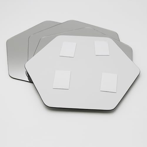 EVIDECO French Home Goods Small Decorative Wall Self Adhesive Shaped Mirrors - Set of 4
