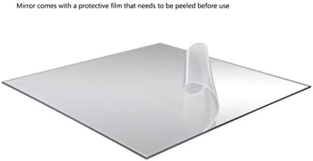 Marketing Holders Small Acrylic Mirror Sheet 2" x 2" Plexiglass Decorative Tile Reflective Surface Plate for Home Decor and Retail Product Display Showcases