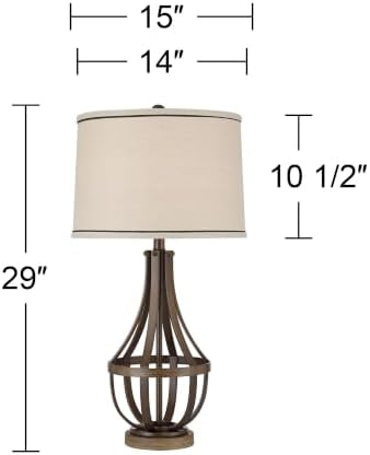 Louanne 29" Tall Table Lamp Open Oil-Rubbed Bronze Brown Farmhouse Rustic