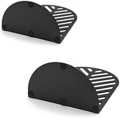QiMing Leaf Bookends for Books,1 Pair Metal Book Holders for Office Shelves Adults Gift(Black)