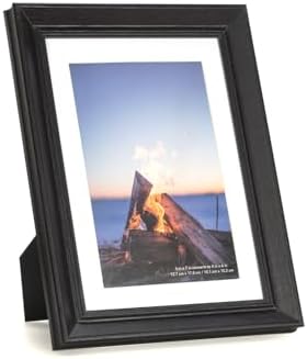 5x7 Picture Frame Black 2 Pack, Display 5x7 without Mat or 4x6 with Mat, Wall Gallery Photo Frames
