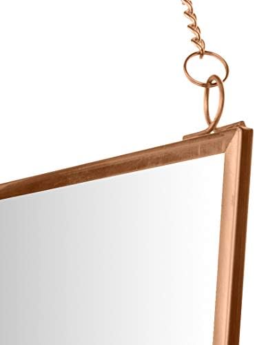 Koyal Wholesale Modern Rose Gold Frame Mirror for Wall, Large 12x16 Inch Hanging Rectangle Wall Mirror Photo Cabinet with Lock, Rectangle Mirrors for Wall Entryway, Bedroom, Bathroom