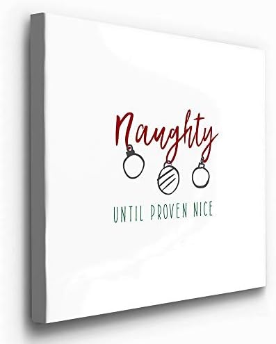 Renditions Gallery Abstract Wall Art Paintings for Home Decor Naughty until Proven Nice Canvas Hanging Artwork for Living Room Home Kitchen Wall Decorations - 24"X24" LT05