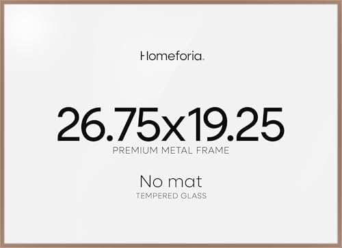 Homeforia 26.75x19.25 Mocha Puzzle Picture Frame, High-End Metal, Glass