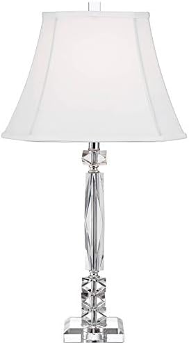 Mitzie 25 1/2" High Table Lamp Set of 2 Silver Cut Crystal Column
