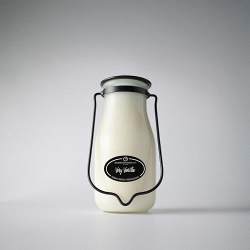 Milkhouse Very Vanilla Scented Soy Candle, 14 oz Milkbottle, 90+ Hr Burn