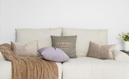 Cashmere Decorative Lumbar Velvet Throw Pillow Covers 16x24 inch Set of 2 with Zipper Luxury Soft Solid Rectangle Cushion Covers Case for Sofa Couch Bed Living Room