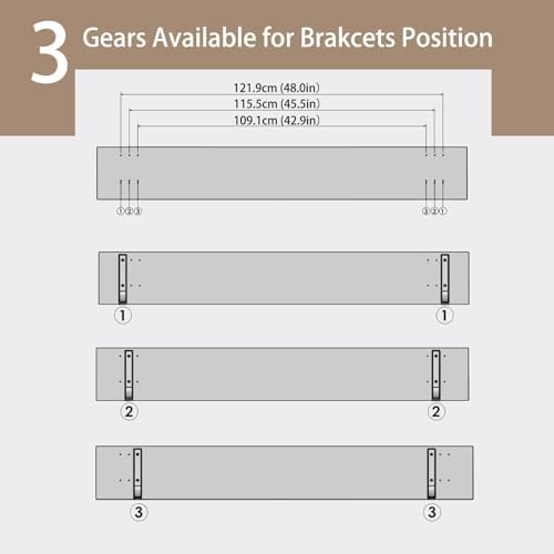DINZI LVJ Long Wall Shelves, 55.1Inch Wooden Wall Mounted Shelves, Set of 2