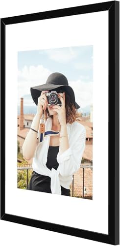 Picrit 11x17 Picture Frame Set of 12, Modern Gallery Wall Frames, Black